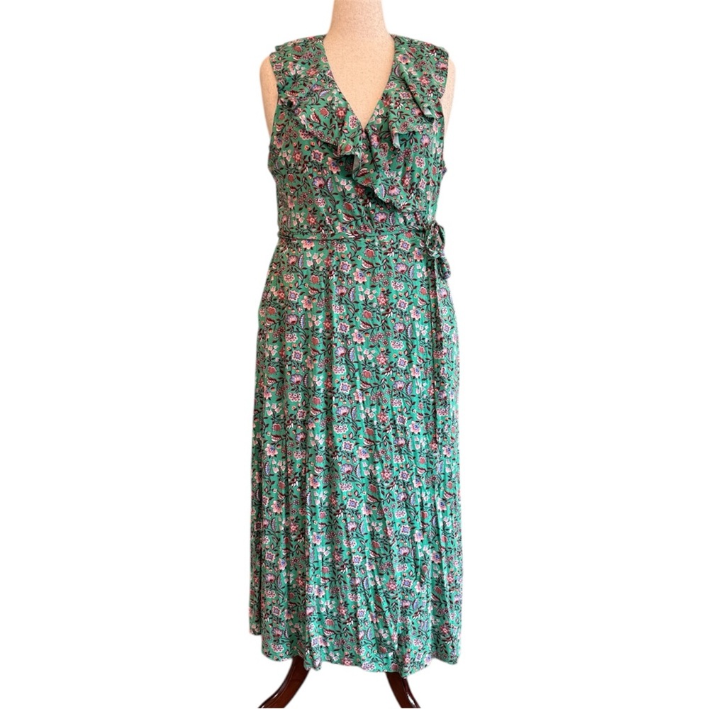 Green Boden Saskia Jersey Wrap Dress 20 - Picture 5 of 15